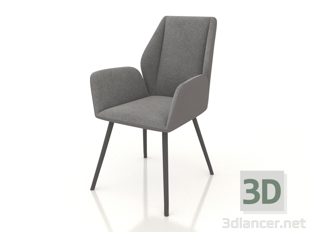 3d model Silla Matilda (gris-antracita) - vista previa