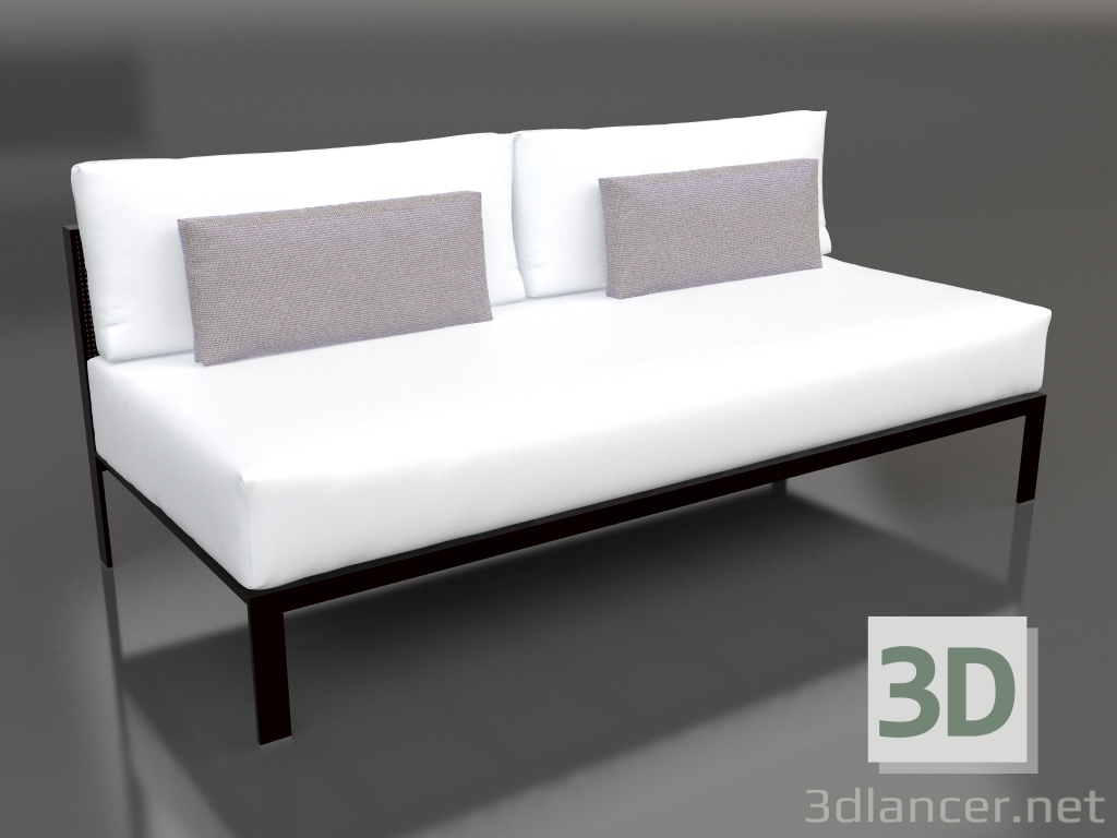 3d model Módulo sofá, sección 4 (Negro) - vista previa