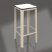 3D Modell Hoher Hocker (Sand) - Vorschau