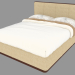 3d model Double bed with base of natural wood Ermes - preview