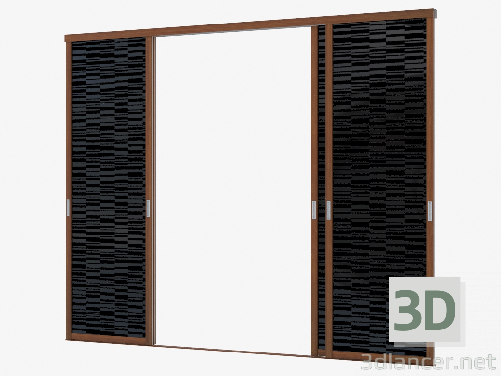 3D Modell Schiebesystem für Einbauschrank (SH 11) - Vorschau