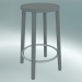 modèle 3D Tabouret Tabouret BLOCCO (8500-60 (63 cm), gris cendré, aluminium sablé) - preview