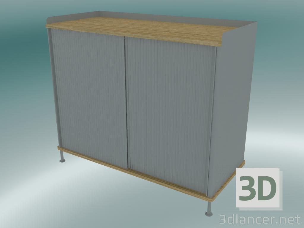 3d model Buffet Enfold (Tall, Oak, Gray) - preview