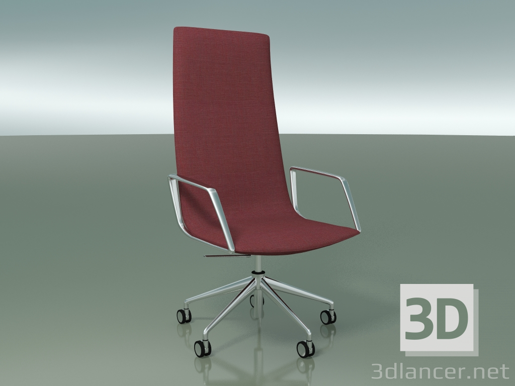 modello 3D Sedia manageriale 4905BI (5 ruote, con braccioli) - anteprima