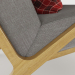 lounge_armchair_with_pouf (hölzerner Liegestuhl mit Hocker) 3D-Modell kaufen - Rendern