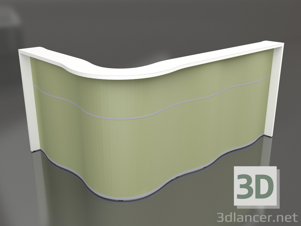 3d model Reception desk Wave LUV41 (2340x1103) - preview