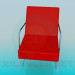 3d model Chair with flat headboard - preview