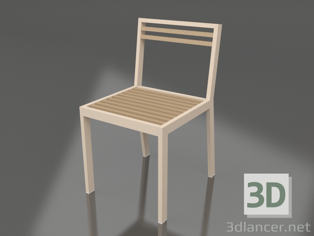 modèle 3D Chaise de salle à manger (Sable) - preview