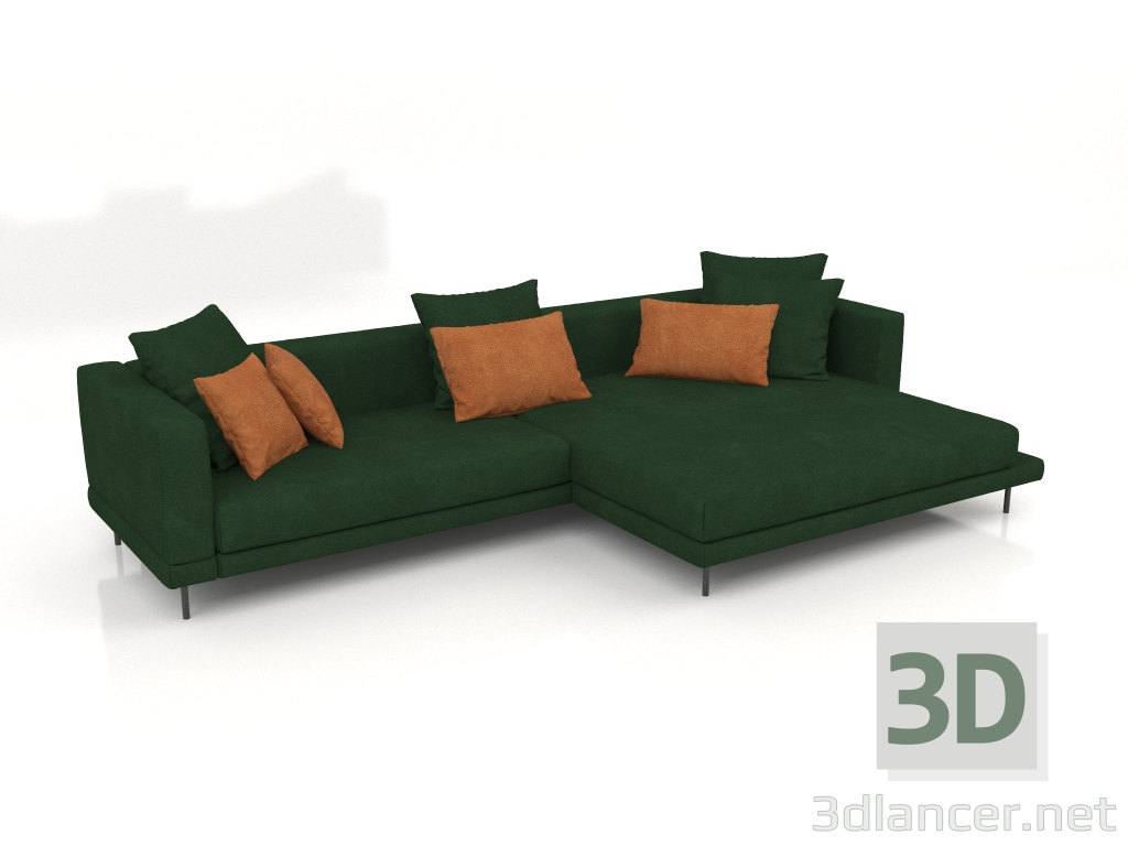 modello 3D Divano Carol 3360 x 1800 (Salvodor 7) - anteprima