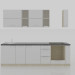 Modelo 3d Minimalismo de 2800x600x2200(h) de cozinha - preview