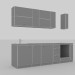 Modelo 3d Minimalismo de 2800x600x2200(h) de cozinha - preview