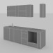 Modelo 3d Minimalismo de 2800x600x2200(h) de cozinha - preview