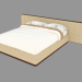 3d model Cama doble Ermes - vista previa