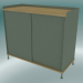 modello 3D Buffet Enfold (Tall, Oak, Dusty Green) - anteprima