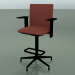 3d model Low back stool 6507 (5 legs, with removable padding, adjustable standard armrest, V39) - preview