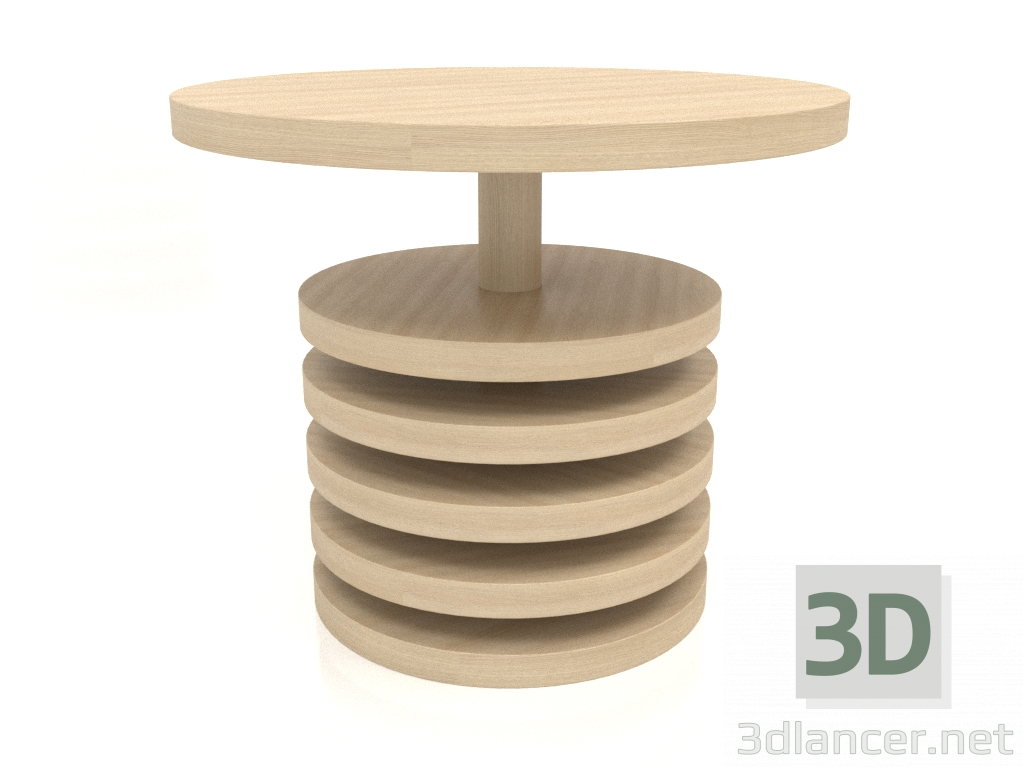 3d model Mesa de comedor DT 03 (D=900x750, blanco madera) - vista previa