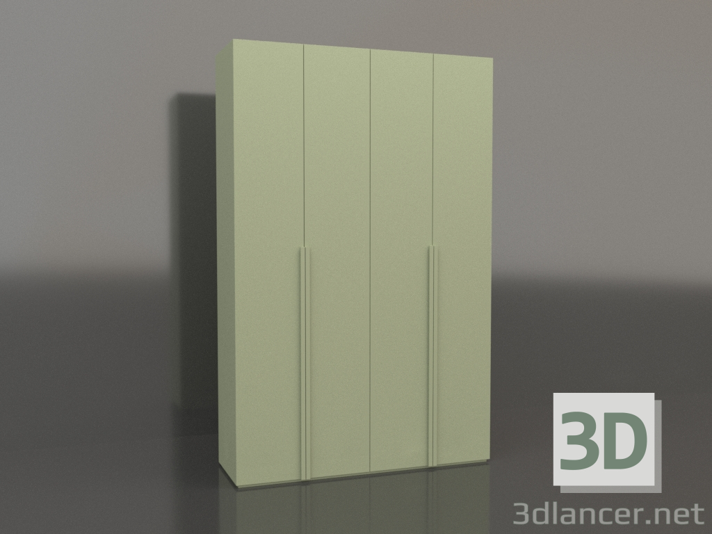 3d model Wardrobe MW 02 paint (1800x600x2800, light green) - preview