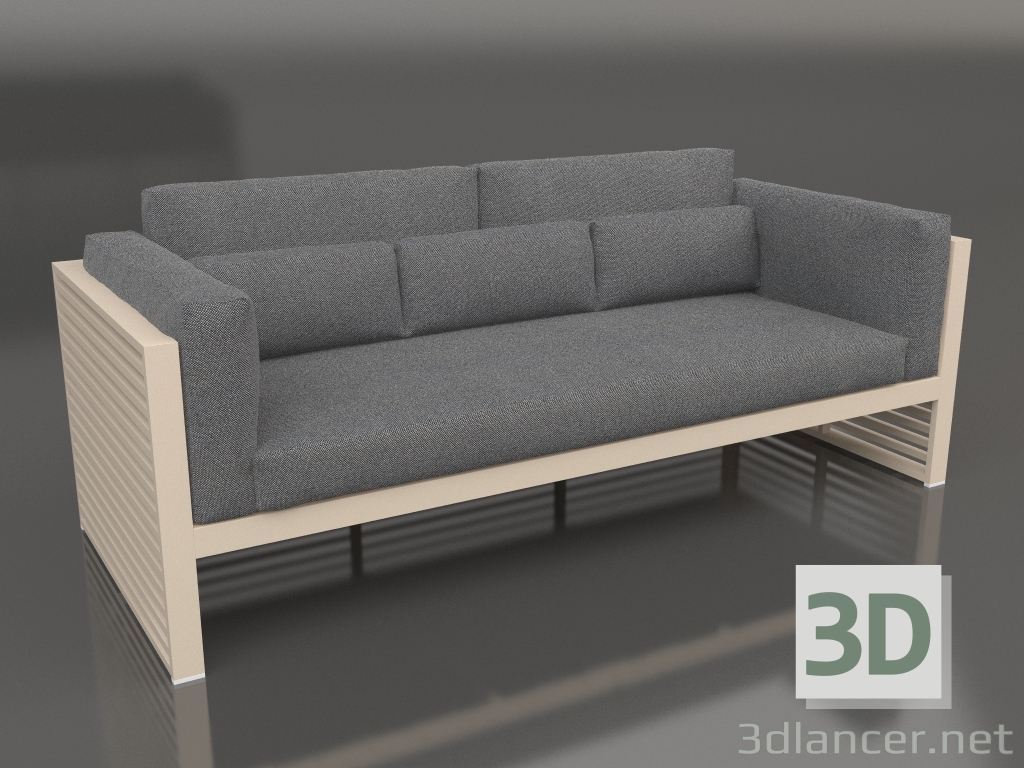 3d model 3-seater sofa with a high back (Sand) - preview