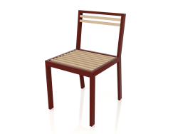 Chaise de salle à manger (rouge vin)