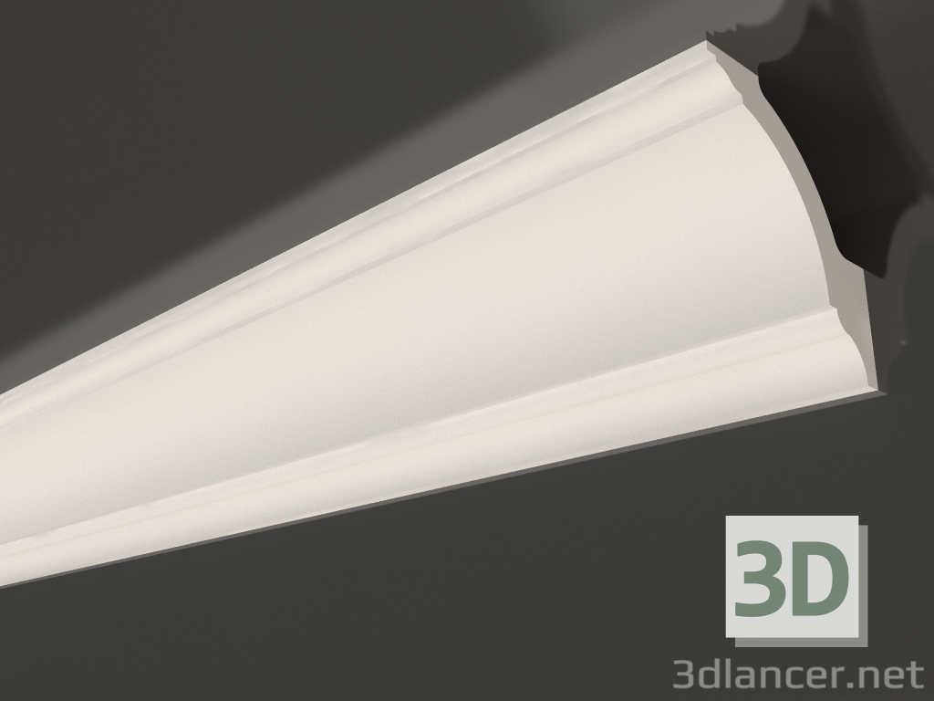 modello 3D Cornicione per soffitto in gesso liscio KG 025 (65x60) - anteprima