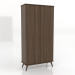 3d model Cabinet 4 1000x450x2000 mm (lightened ash walnut) - preview