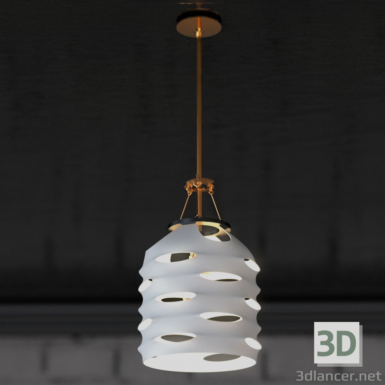 modello 3D Lampadario sospeso - anteprima