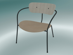 Pavillon de Chaise (AV6, H 70cm, 65x69cm, Chêne Laqué, Cuir - Soie Aniline)