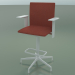 3d model Low back stool 6507 (5 legs, with removable padding, adjustable standard armrest, V12) - preview