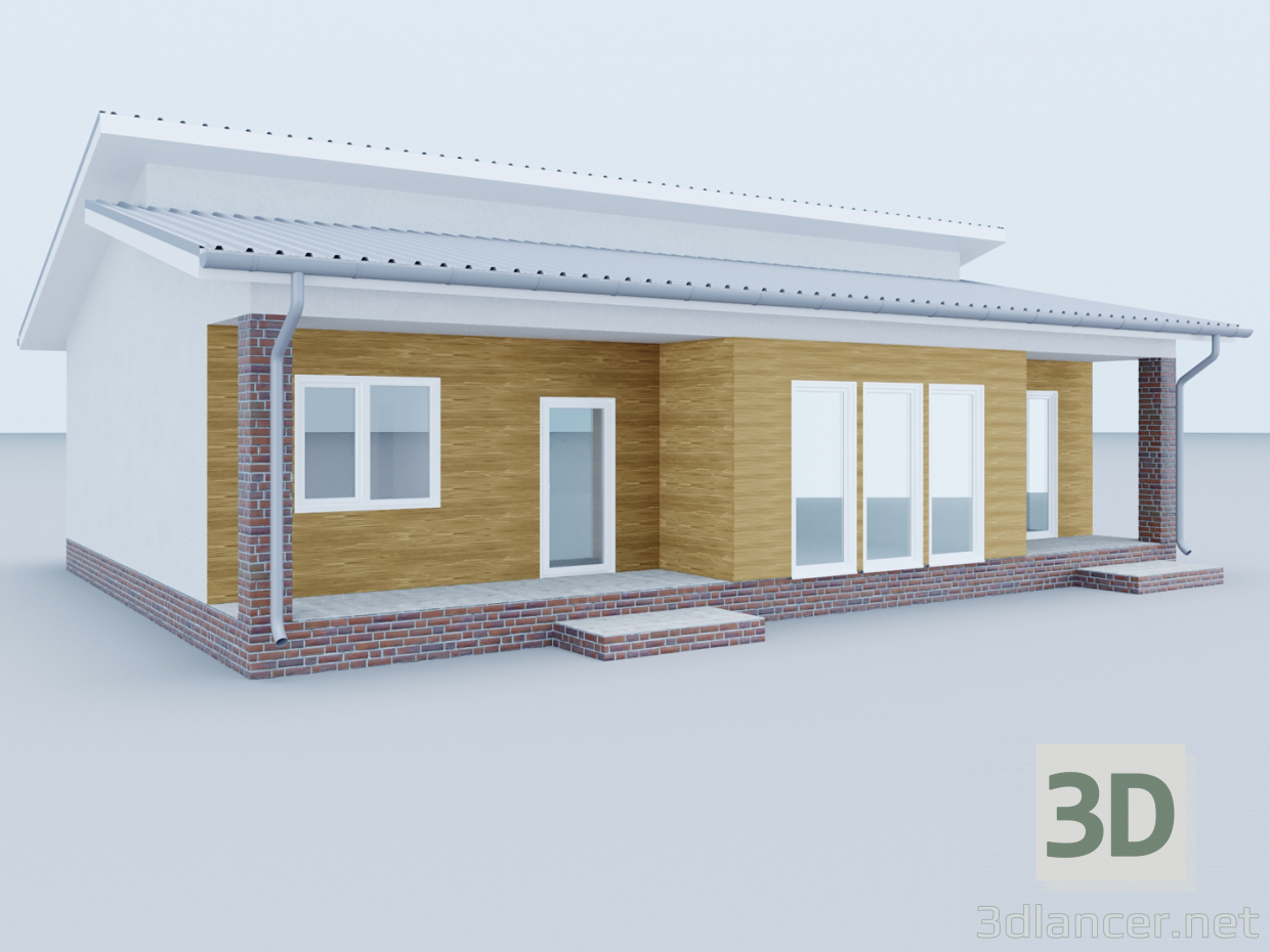 3d Country house model buy - render