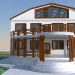 3d model Two-storey house with an attic - preview