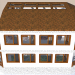 3d model Two-storey house with an attic - preview