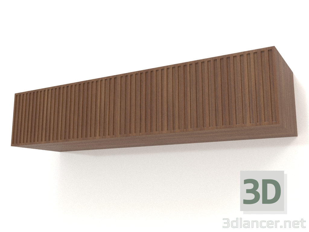 3d model Estante colgante ST 06 (2 puertas onduladas, 1200x315x250, madera marrón claro) - vista previa