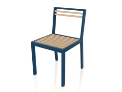 Chaise de salle à manger (gris bleu)