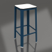 3d model Taburete alto (Gris azul) - vista previa