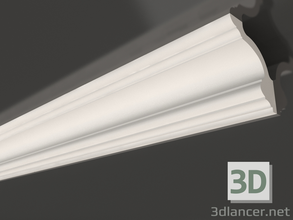 modèle 3D Corniche de plafond en plâtre lisse KG 025 1 (69x60) - preview