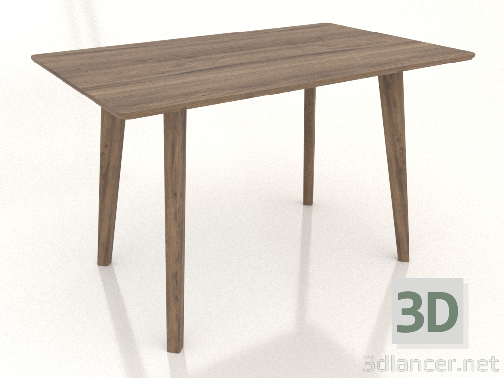 Modelo 3d Mesa de jantar nórdica (1200x750, nogueira) - preview