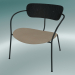 modello 3D Chair Pavilion (AV6, H 70cm, 65x69cm, Rovere tinto nero, Pelle - Anilina di seta) - anteprima