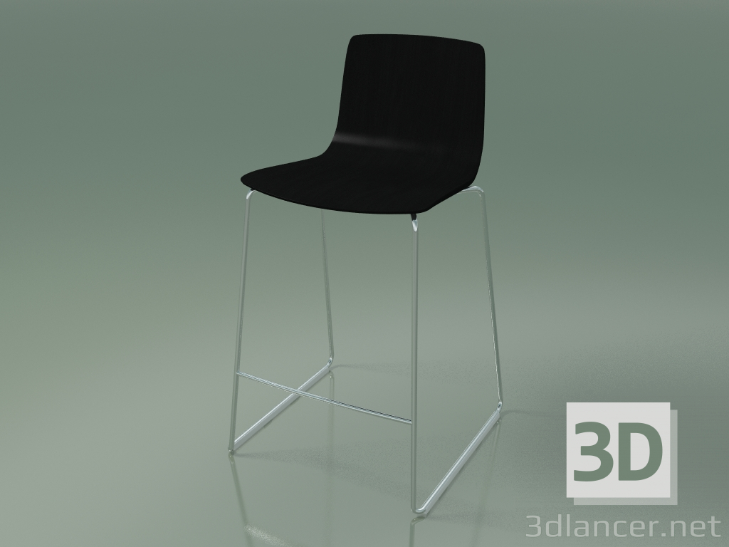 3d model Silla de bar 3911 (abedul negro) - vista previa