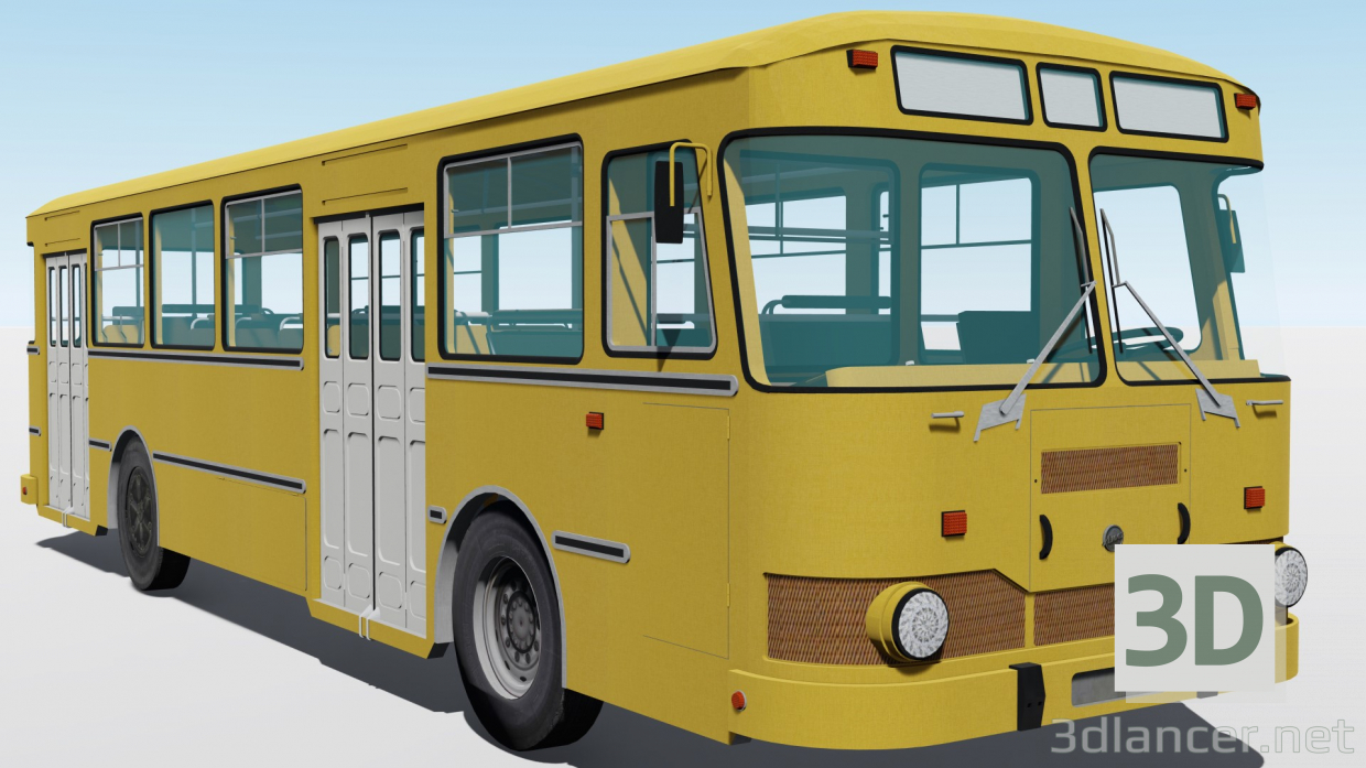 3d Bus LiAZ-677 model buy - render