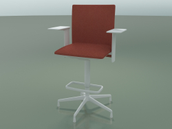 Tabouret à dossier bas 6507 (5 pieds, avec rembourrage amovible, accoudoir réglable 3D XL, V12)