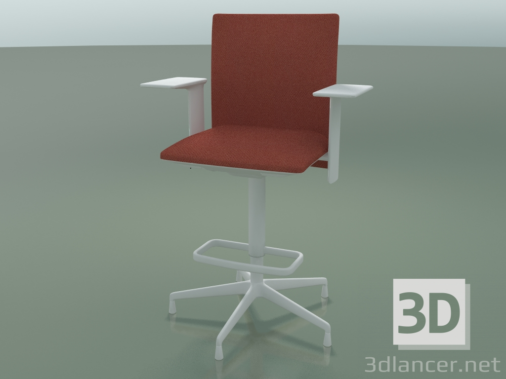 3d model Taburete lumbar 6507 (5 patas, con acolchado extraíble, reposabrazos ajustable en 3D XL, V12) - vista previa