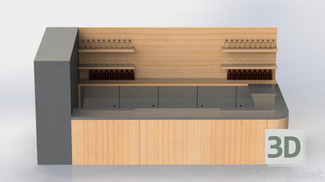 3d model Barra Bar - corner - preview