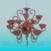 3d model Glass chandelier - preview