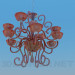 3d model Glass chandelier - preview