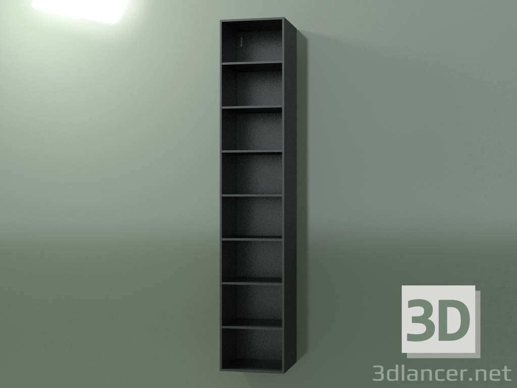 3d model Wall tall cabinet (8DUBFD01, Deep Nocturne C38, L 36, P 36, H 192 cm) - preview