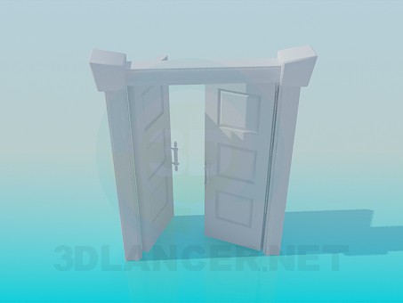 Modelo 3d Porta dupla - preview