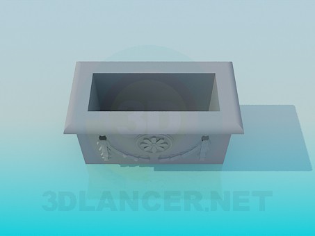 3d model pot for the flowers - preview