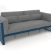 3D Modell 3-Sitzer-Sofa mit hoher Rückenlehne (Graublau) - Vorschau