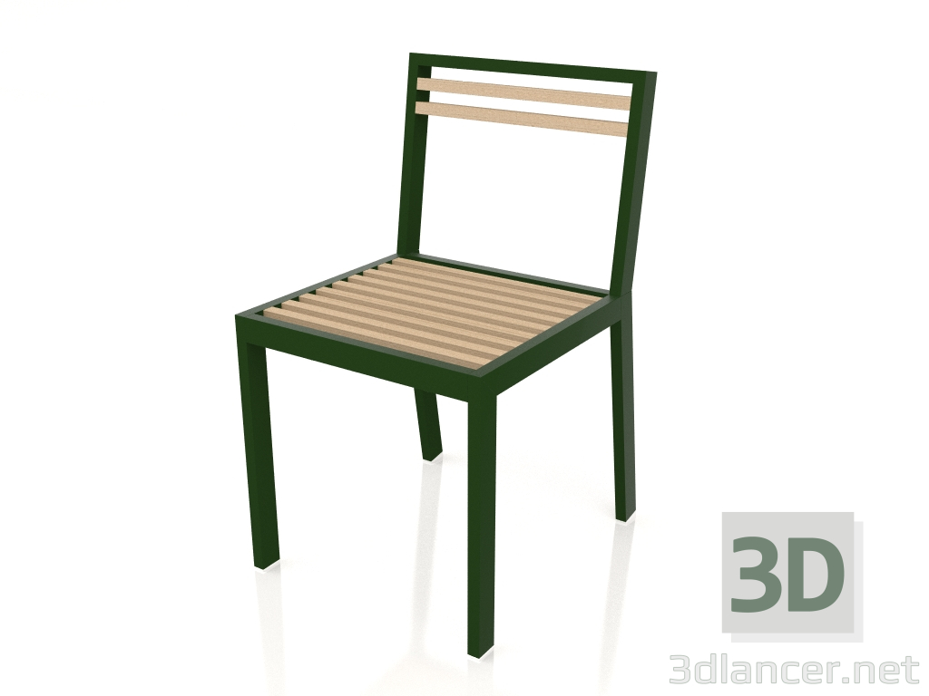 3d model Silla de comedor (verde botella) - vista previa