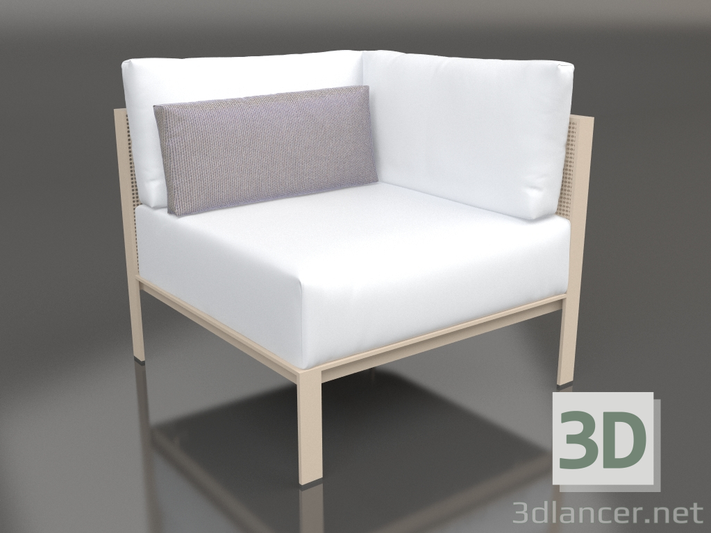 modèle 3D Module canapé, section 6 (Sable) - preview